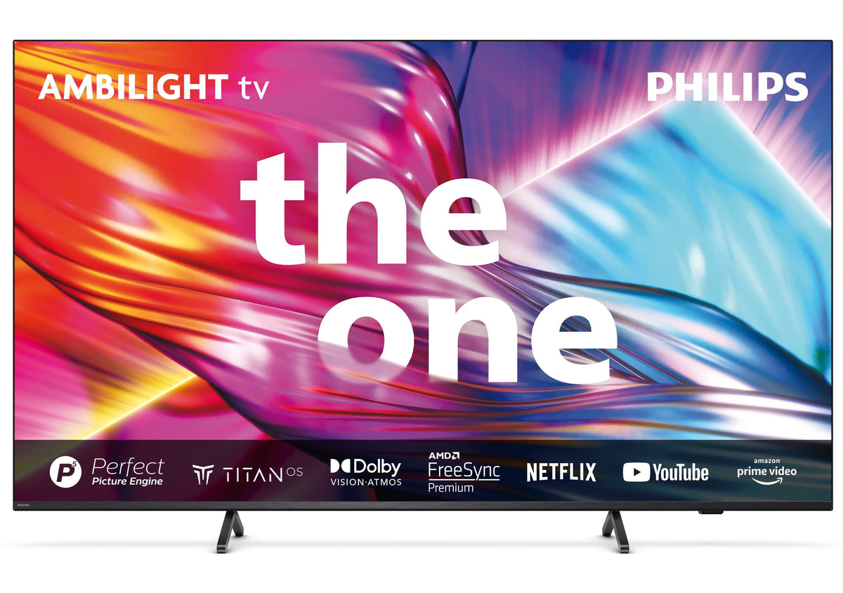 Philips Ambilight 43-75PUS8909 4K LED Smart TV - 43-75-Zoll Display mit pixel-präziser Ultra HD Titan OS Plattform und Dolby Atmos-Klang. Funktioniert mit Alexa und Google Sprachassistent – Anthrazitgrau