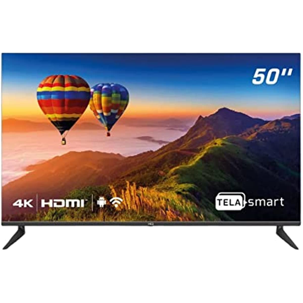Smart TV LED 50" 4K HQ Conversor Digital Externo 3 HDMI 2 USB WI-FI Android 11 Design Slim