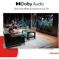 SmartTV Aiwa 50” 4K, Borda Ultrafina, HDR10, Dolby Áudio - AWS-TV-50-BL-01 TV 50" SMART - BORDA INFINITA AWS-TV-50-BL-01 BIVOLT
